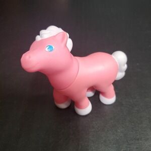 Tyco Super Blocks Dream Builders 3" Pink Pony Rubber Horse